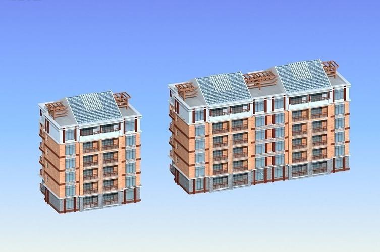 多层住宅区建筑3d模型设计装饰装修素材免费下载(图片编号:4562217)